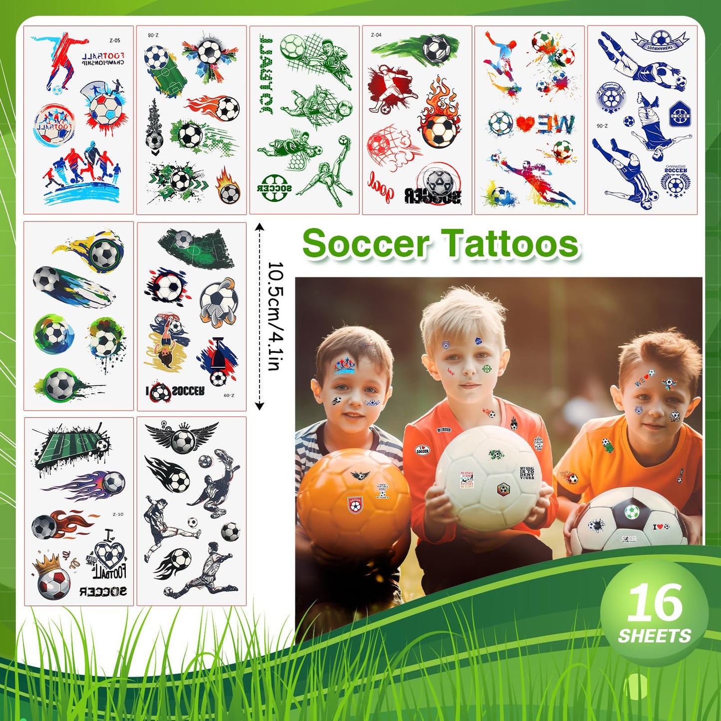 Aoriher 162 Pcs Soccer Party Favors, Soccer Party Gift Goodie Bag Fillers Foam Soccer Balls Tattoo Stickers Keychains Sticker Ch