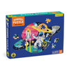 Mudpuppy Space Mission - 75 Piece Unique Saturn Shaped Scene Puzzle With Colorful And Fun Illustrations Of Space Life For Childr