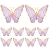 Geyee 10 Pcs Butterfly Centerpieces - 3D Paper Table Toppers for Birthday, Baby Shower, Wedding - Purple Decor