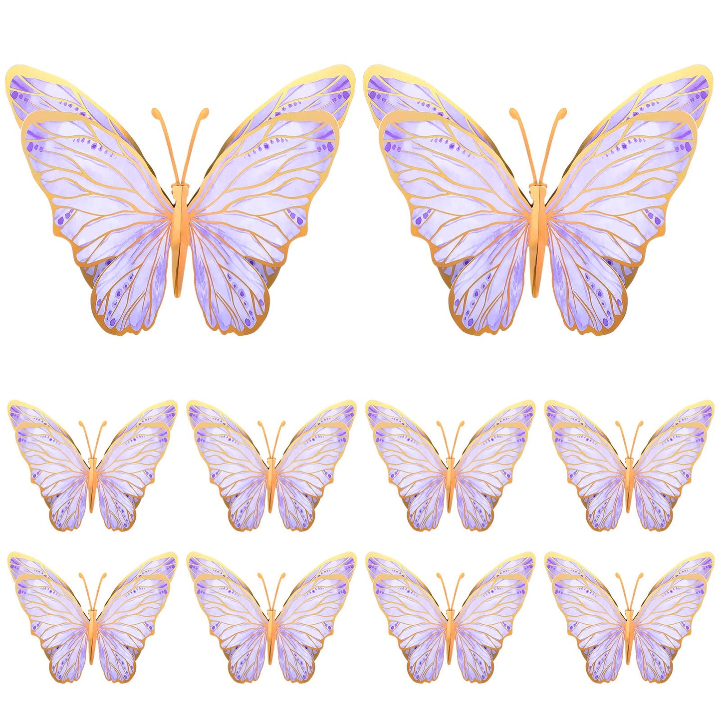 Geyee 10 Pcs Large Butterfly Centerpieces For Tables Butterfly Party Decorations 3D Paper Butterfly Table Toppers Centerpieces W