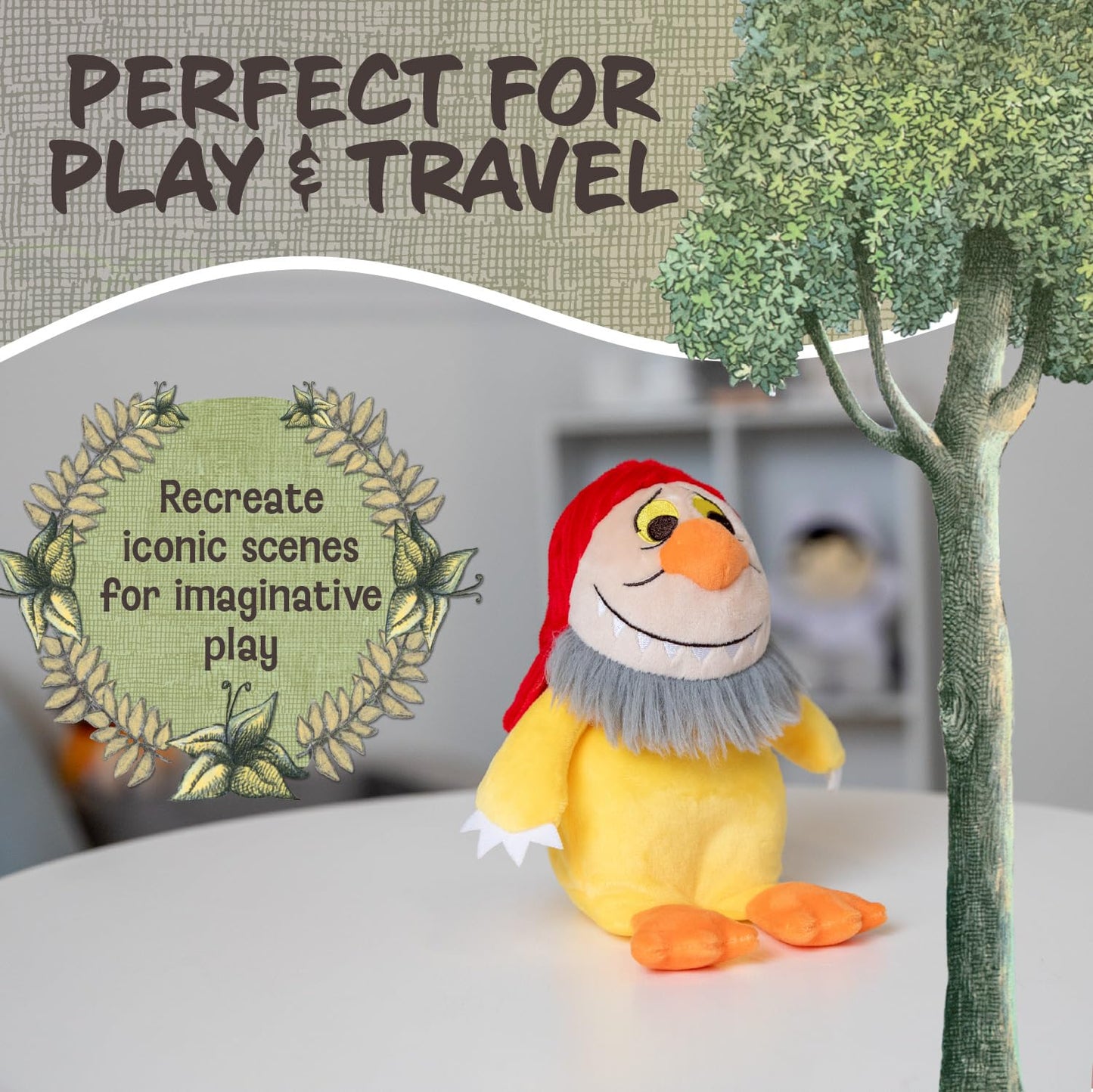 Kids Preferred Where The Wild Things Are Plush 9 Inch Tzippy Monster Stuffed Animal With Crinkle Feet And Bean Filled Bottom