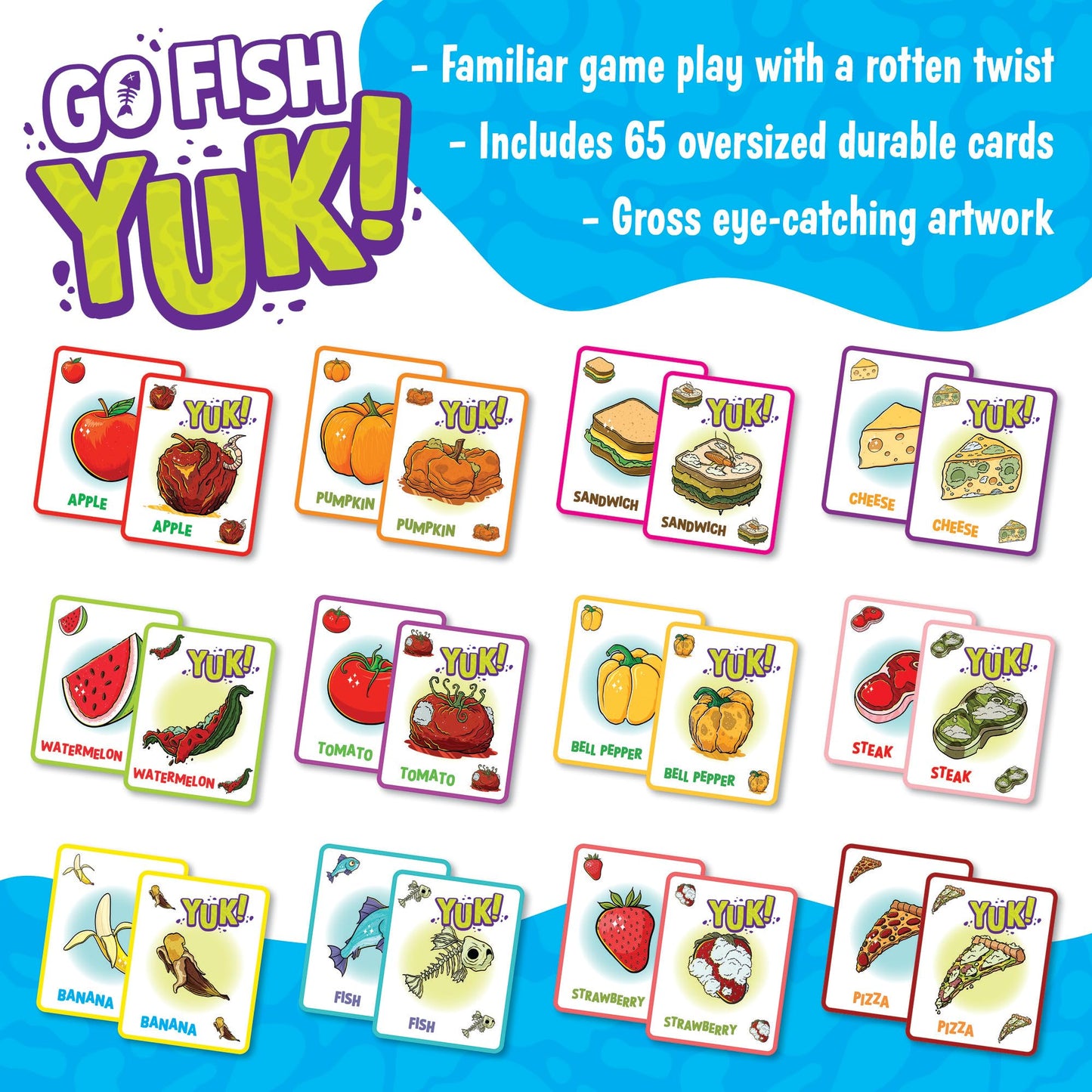 MindWare Go Fish Yuk! - A Silly Twist On The Classic Go Fish Card Game