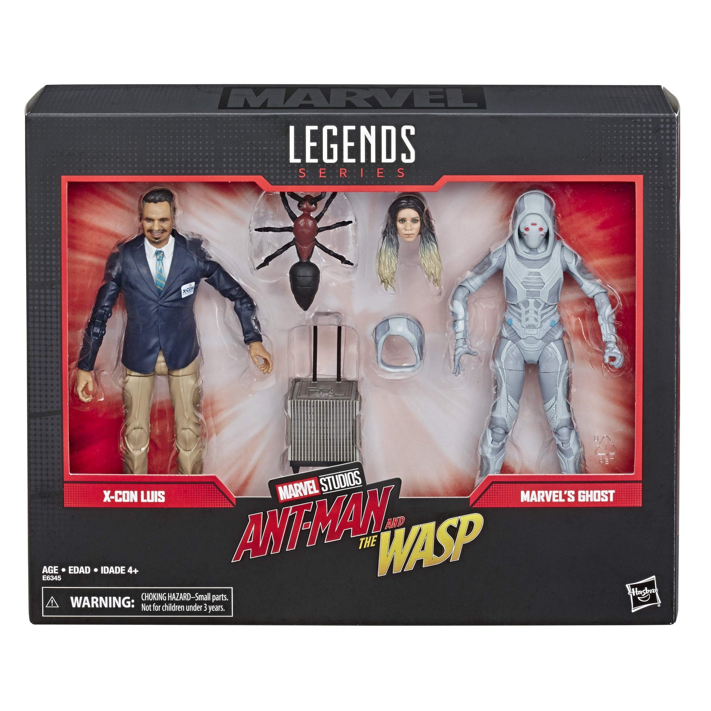 Marvel Legends Series Ant-Man & The Wasp 6'-Scale Movie-Inspired X-Con Luis Ghost Collectible Action Figure 2 Pack