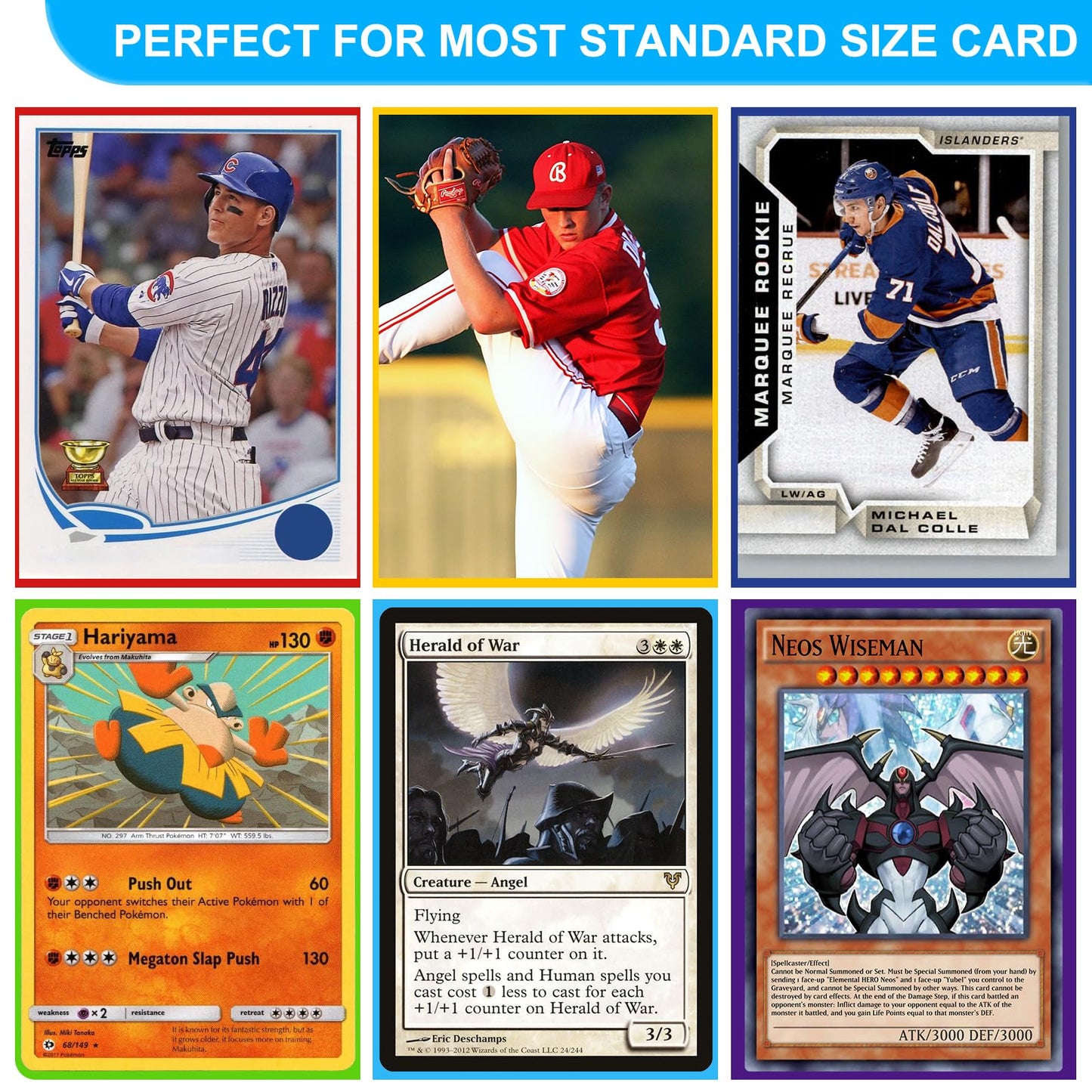 500Ct Trading Card Sleeves Perfect Fit Mtg Card Sleeves Sports Card Protector For Photocard, Standard Tcg Card Sleeves Fit For Magic Baseball Card 66 * 91 Mm