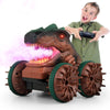 Cheerwing Remote Control Car Dinosaur Toys For Kids Boys,2.4Ghz Amphibious Waterproof Rc Dinosaur Car With Light,Spray,Sound 360