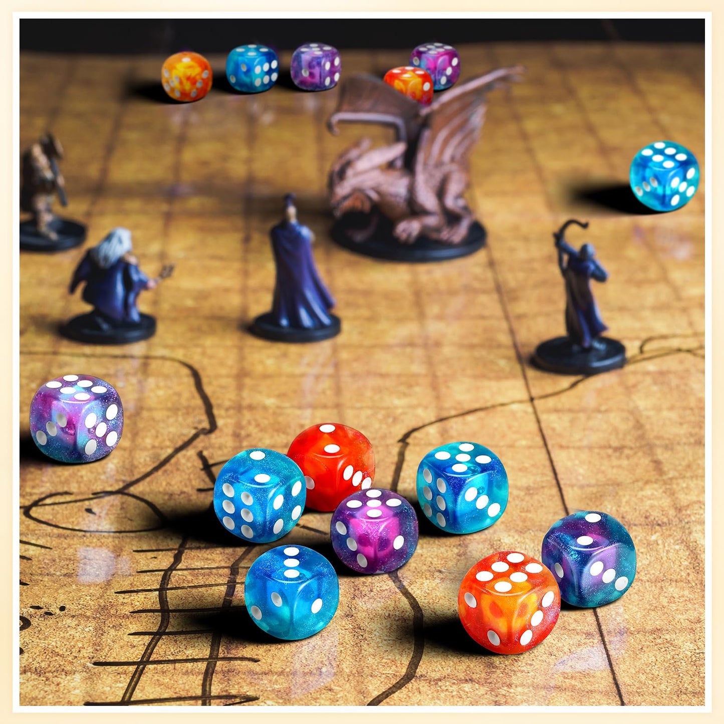 Foilswirl 144 Pieces 12mm 6 Sided Mini Dice Set for School Classroom Table Games D6 Game Standard Dice with Portable Plastic Box