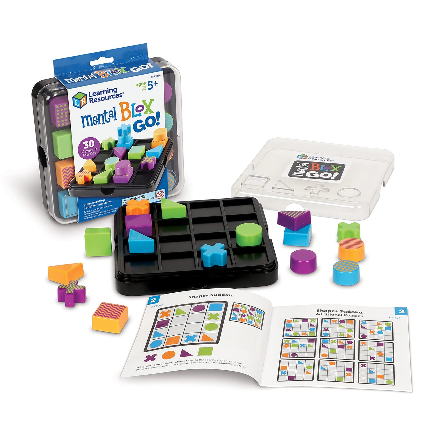 Learning Resources Mental Blox Go! 30 Games And Puzzles, Ages 5+ Educational Travel Games For Kids, Brain Teaser Games And Puzzles, Stem Games, 3-D Puzzles, Critical Thinking For Kids