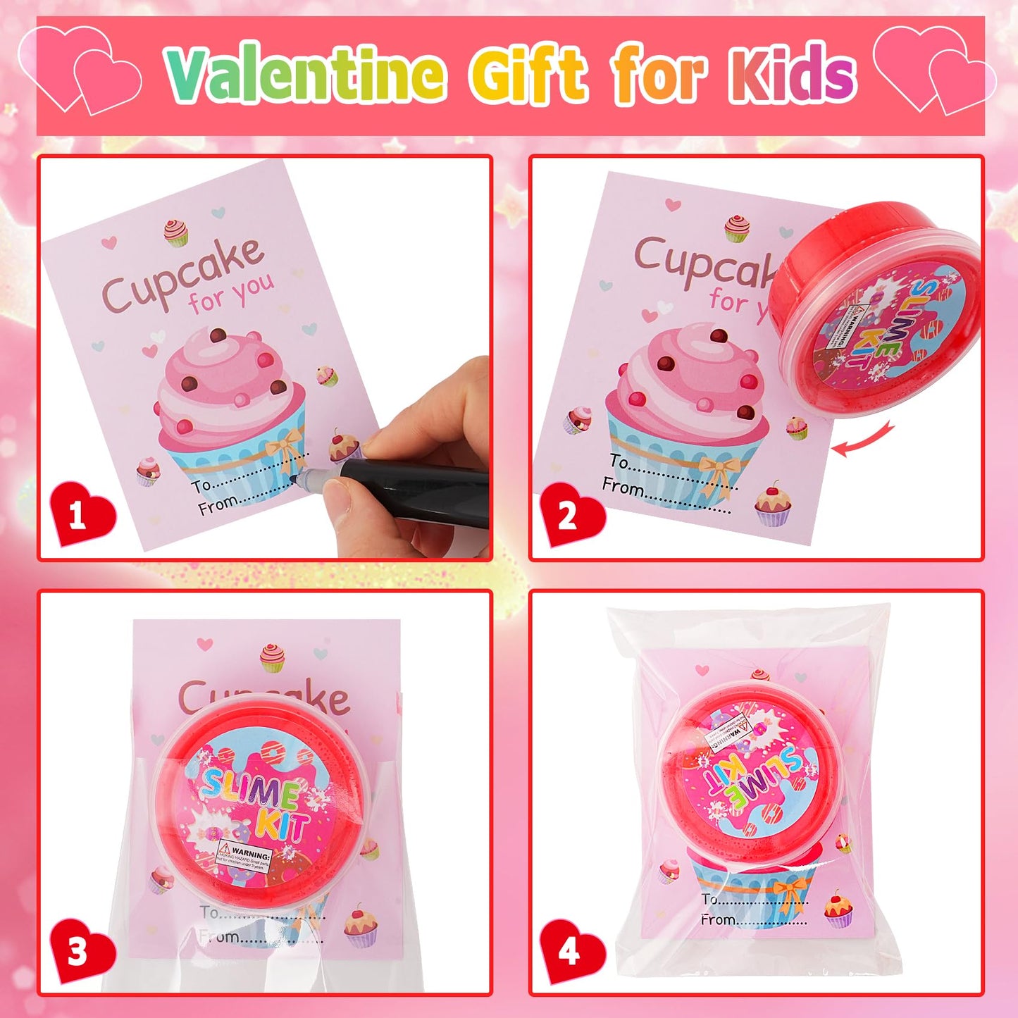 28 Pack Butter Slime Kit Diy Slime Toys For Kids Party Favor Supplies With Love, Lollipop, Candy, Cherry, Donut And Ice Cream,So