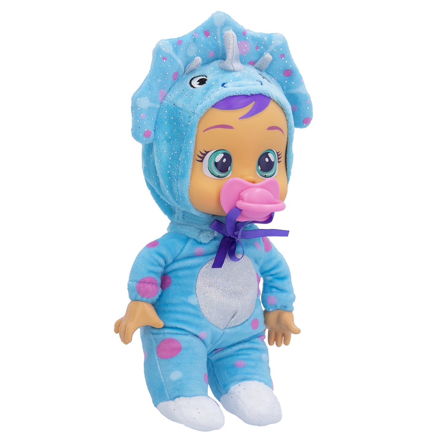 Cry Babies Tiny Cuddles Tina - 9 Inch Baby Doll, Cries Real Tears. Blue