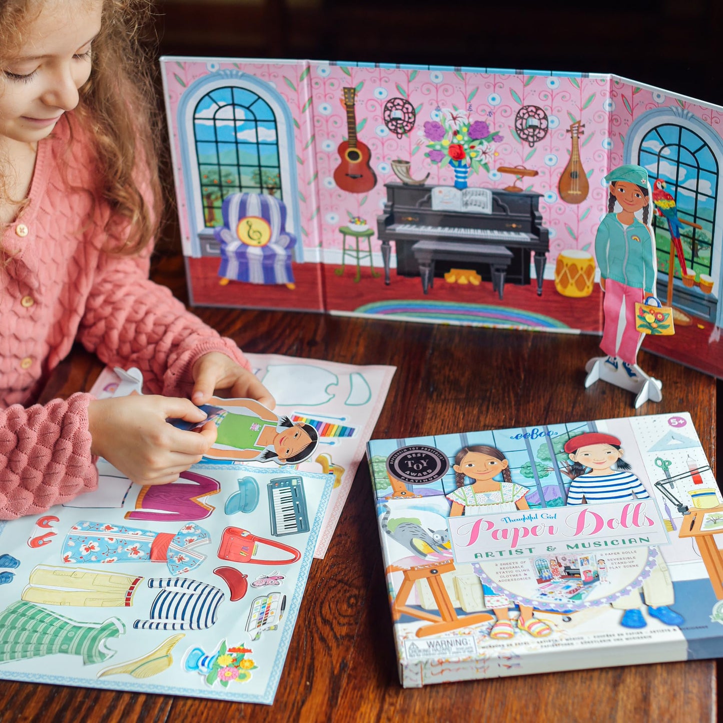 Eeboo Musician And Artist Paper Doll Reusable Set
