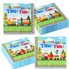 Chugga Chugga Two Two Party Supplies,40Pcs Train Birthday Party Napkins Chuagaa Chugga Two Two Transportation 2Nd Birthday Party