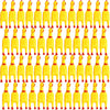 Honoson 50 Pcs Rubber Chickens Squeak Screaming Chicken Novelty Bulk Dog Toys For Pets Dogs Adults, 6.3 Inch(Yellow)