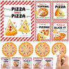 Saypacck 30 Pack Valentines Day Gifts with Mini Pizza Pens Valentine Cards Pizza Party Favors for Gifts Exchange