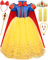 Gz-Laopaitou Princess Dresses For Girls Princess Dress Up Costume Kids Halloween Party Cosplay Costume With Cape