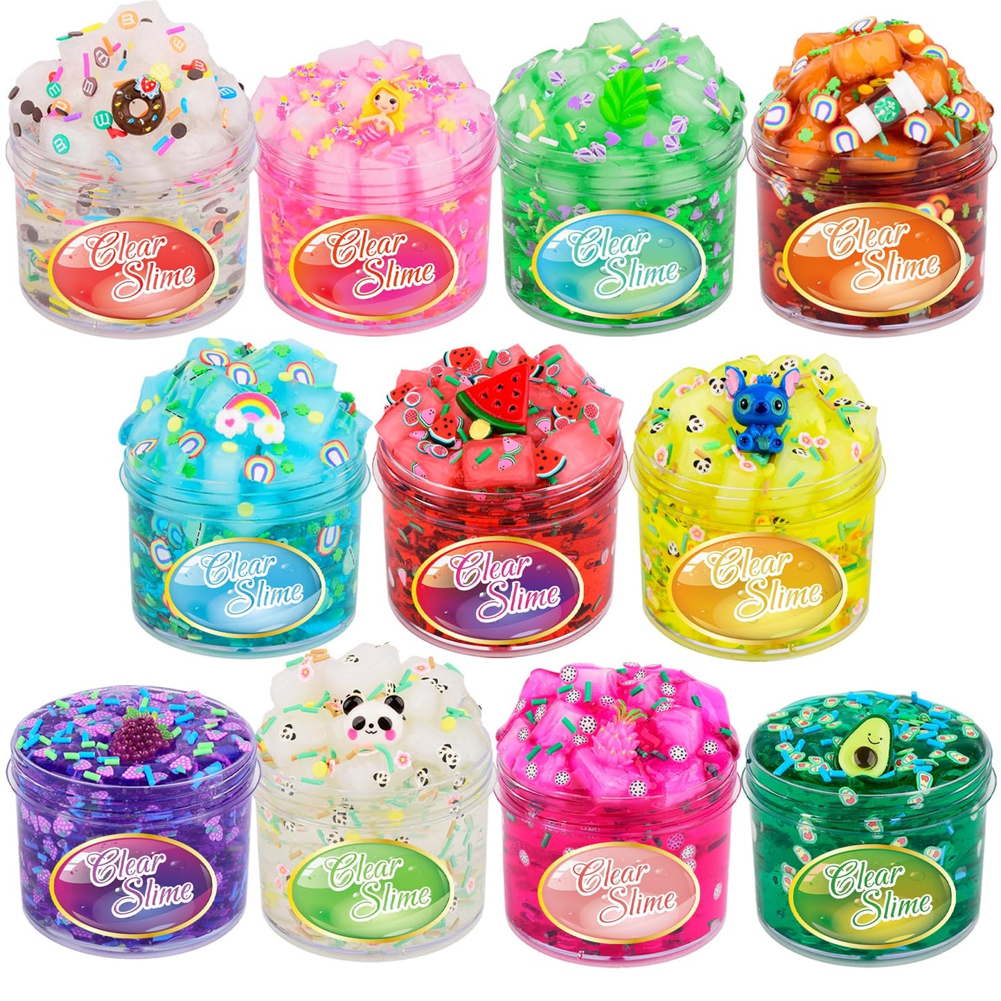 11 Pack Jelly Cubes Clear Slime Kit For Kids Party Favors Jelly Cube Crystal Clear Slime 11 Pack Easter Christmas Toys For Girls