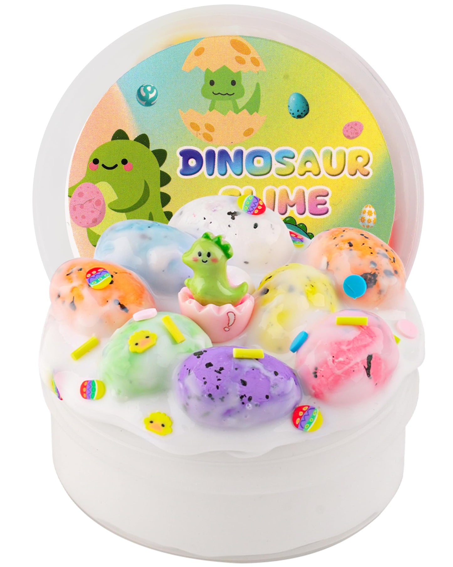 Easter Basket Stuffers, Dinosaur Eggs Slime With Easter Dino Slime Charm, Non-Sticky Slime Toys For Kids, Easter Gifts For Toddl
