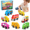 Helsort Wooden Magnetic Trains Cars - 8 Piece Educational and Skill-Building Wooden Toy for Boys and Girls Toys Train, Montessor
