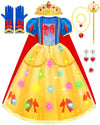 Meland Princess Dress - Light Up Princess Dress Up Clothes For Girls 3-8 Princess Costumes For Girls Toddlers Birthday Gift (9-1
