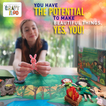 Craftiloo Woodland Sewing Kit For Kids, Fun And Educational Fairytale Craft Set For Boys And Girls Age 8-12, Sew Your Own Felt F