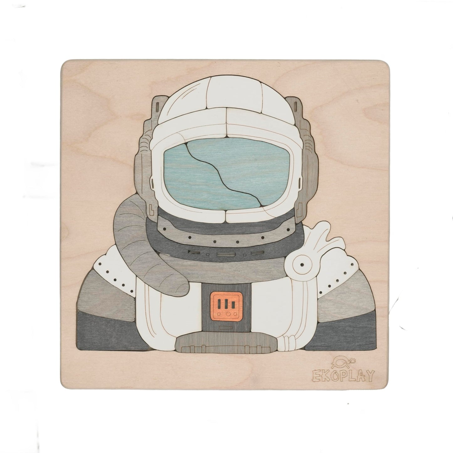 Astronaut And A Rocket | Man On The Moon Puzzle For Kids | Multilayered 39 Piece Wooden Jigsaw Puzzle | Learning Educational Toys Gifts For Boys Girls 3 Years And Above.