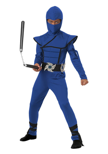 California Costumes Child Blue Stealth Ninja Costume, Large