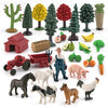 Lc Joycre Small Barn Farm Animals Playset Farm Toy Farm Animals Figurines For Cake Topper For Toddlers 1-3