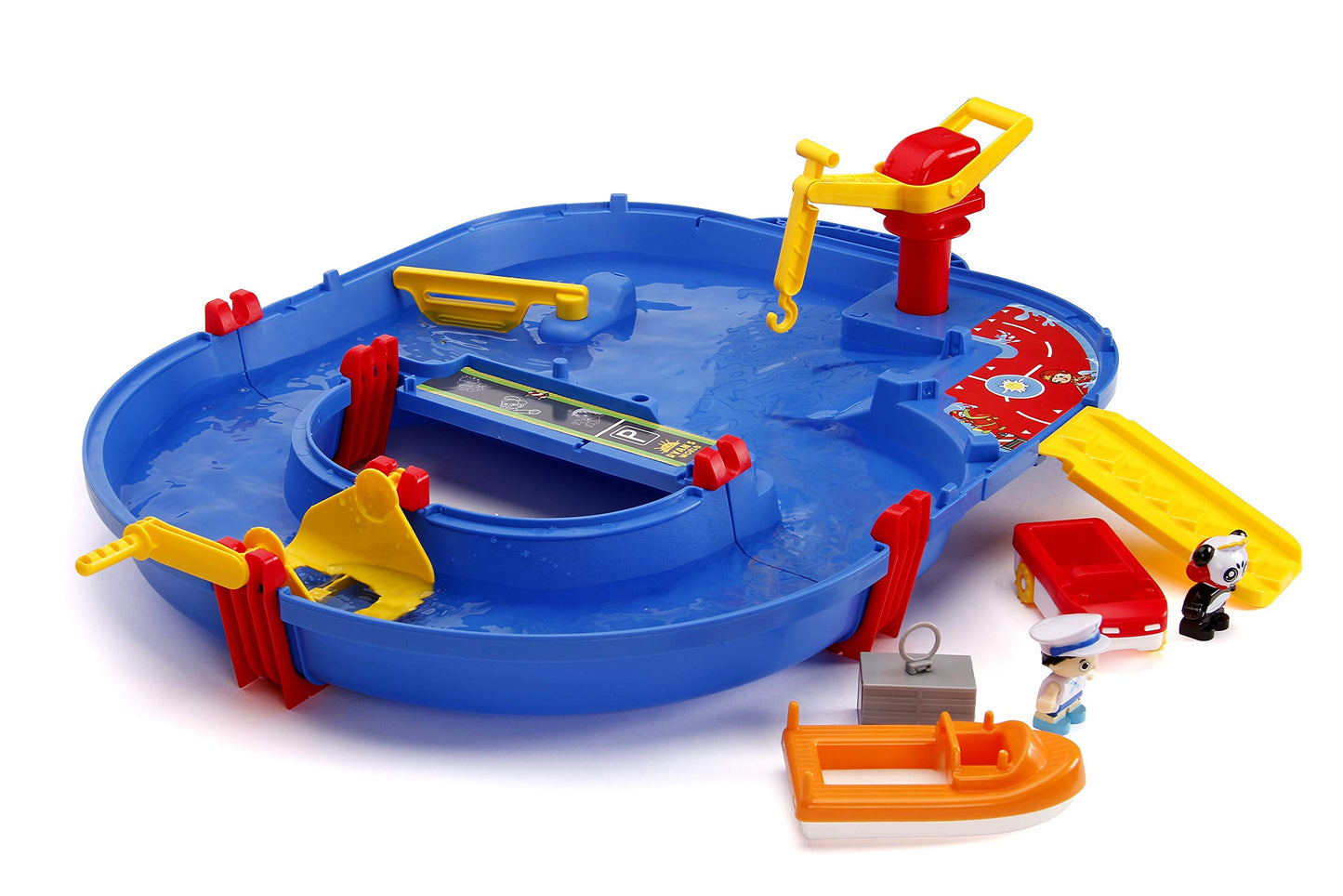 Jada Toys Aquaplay Ryan'S World Water Playset, Indoor And Outdoor Water Toy, Red And Blue Water Table, 2 Characters, 2 Boats Included 20.00 X 4.00 X 18.00 Inches
