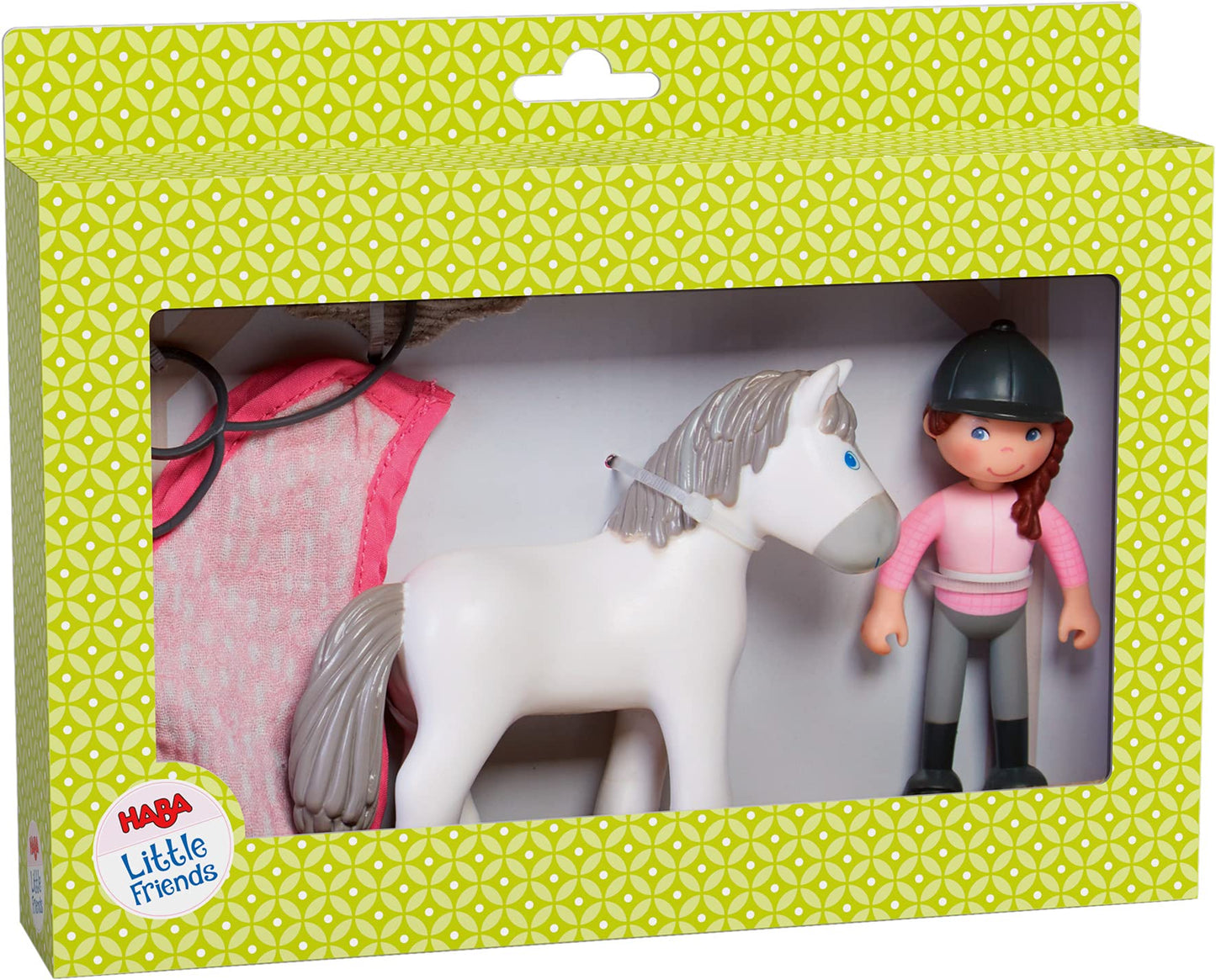 Haba Little Friends Horse Riding Play Set - Rider Sanya, Mare Saphira And Accessories
