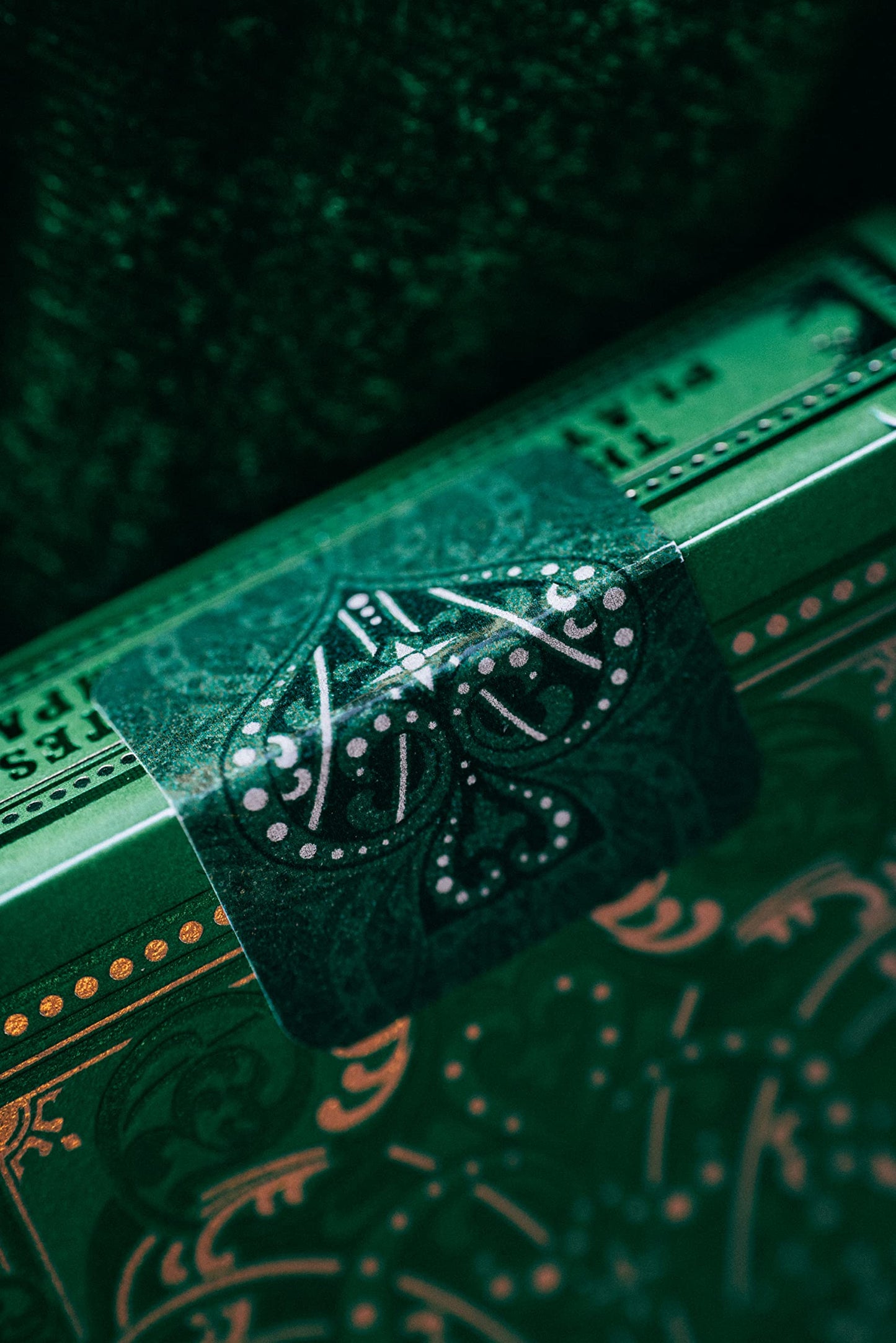 Bicycle Jacquard Premium Playing Cards, Silver And Emerald Green, 1 Deck
