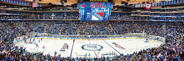 MasterPieces NHL New York Rangers 1000 Piece Jigsaw Puzzle - 13"x39" Panoramic, Engineered Wood, Team Color, Model NYR1030