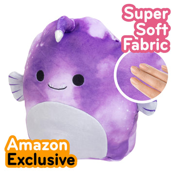 Squishmallows Original 8-Inch Easton The Easter Angler Fish - Official Jazwares Plush - Collectible Soft & Squishy Fish Stuffed Animal Toy - Add To Your Squad - Gift For Kids, Girls & Boys