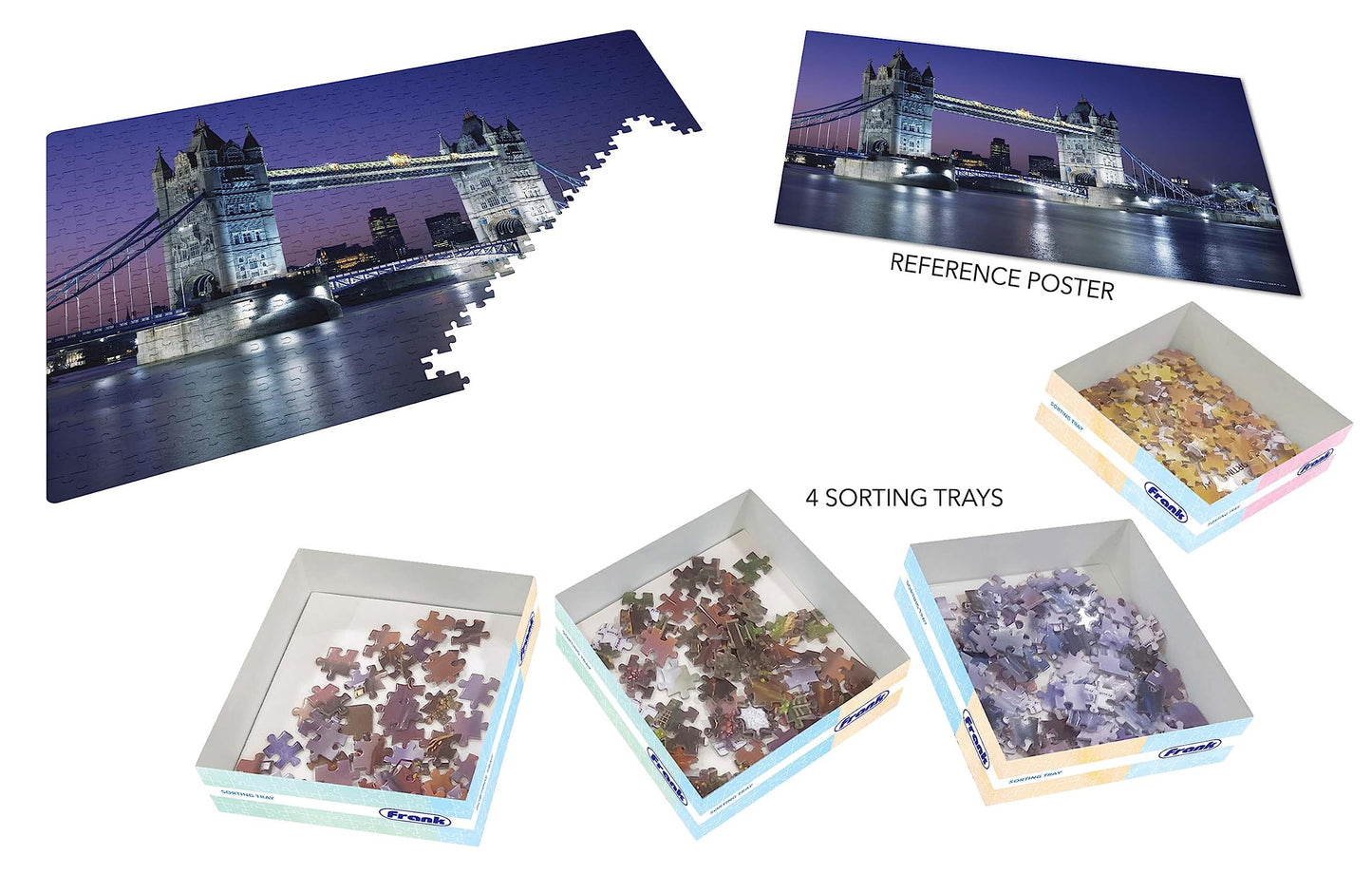 Frank Tower Bridge 500 Piece Jigsaw Puzzle For Adults & Kids Above 10 Years | Having Realistic Illustrations - Fun & Challenging