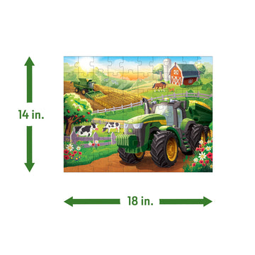 John Deere Farm Kids Puzzle - Kids And Toddler Puzzle With Large Durable Pieces - Toddler Learning Toys For Early Childhood Development - Kids Puzzles - 70 Piece - Puzzle For Kids Ages 4 And Up
