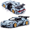 HIGH GODO 1:14 Super Sports Car Building Blocks Set, 1465 Pieces, Azure Blue, Model 9811, Plastic, Gifts for Teens and Adults