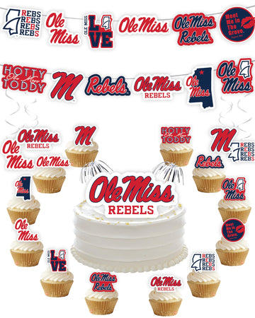Ole Miss Rebels Party Supplies (42 Pieces) For University Of Mississippi Graduation, Tailgating And Birthday Party Decorations W