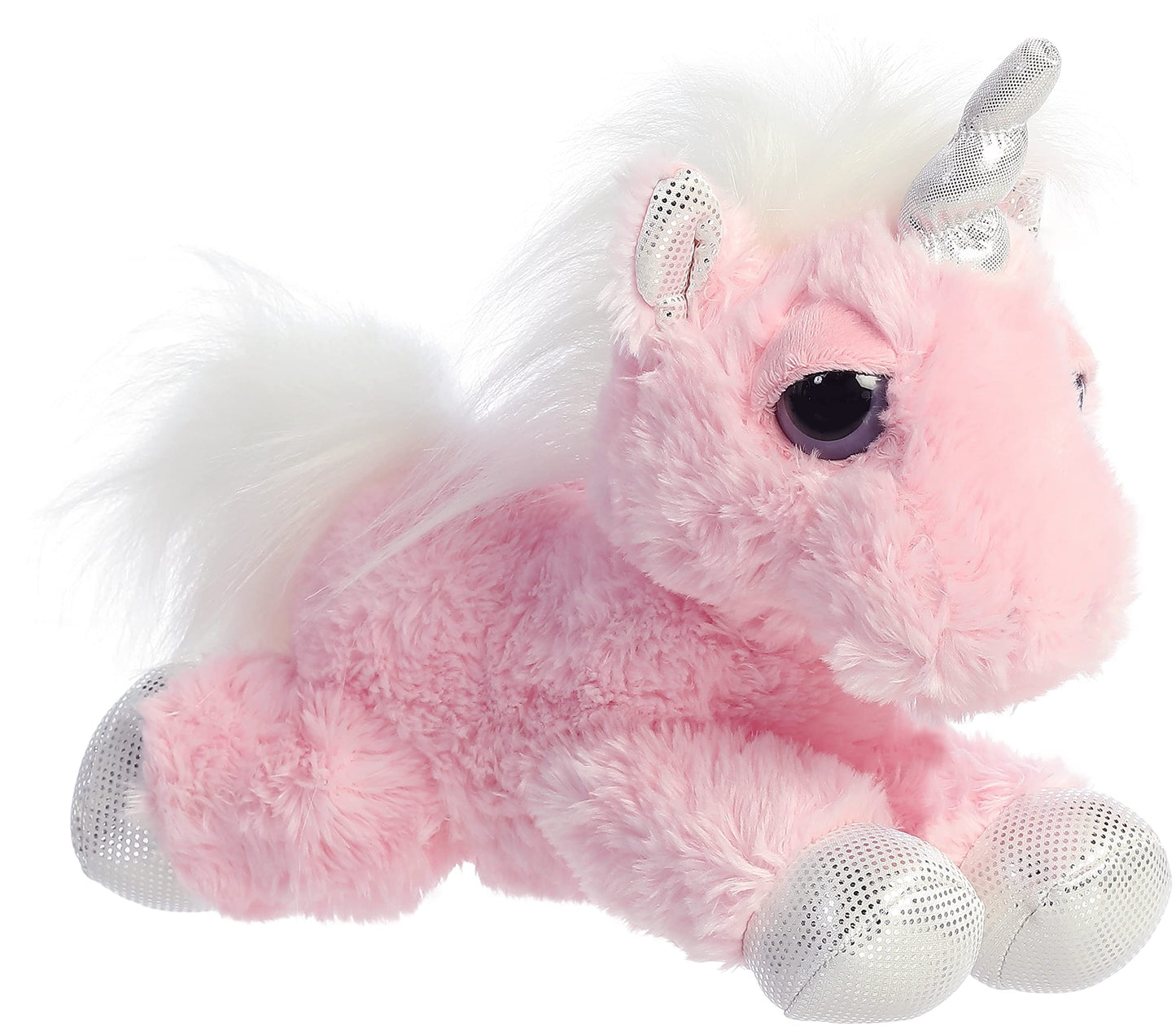 Aurora® Enchanting Dreamy Eyes™ Heavenly Pink Unicorn™ Stuffed Animal - Captivating Gaze - Aesthetic Appeal - Pink 10 Inches