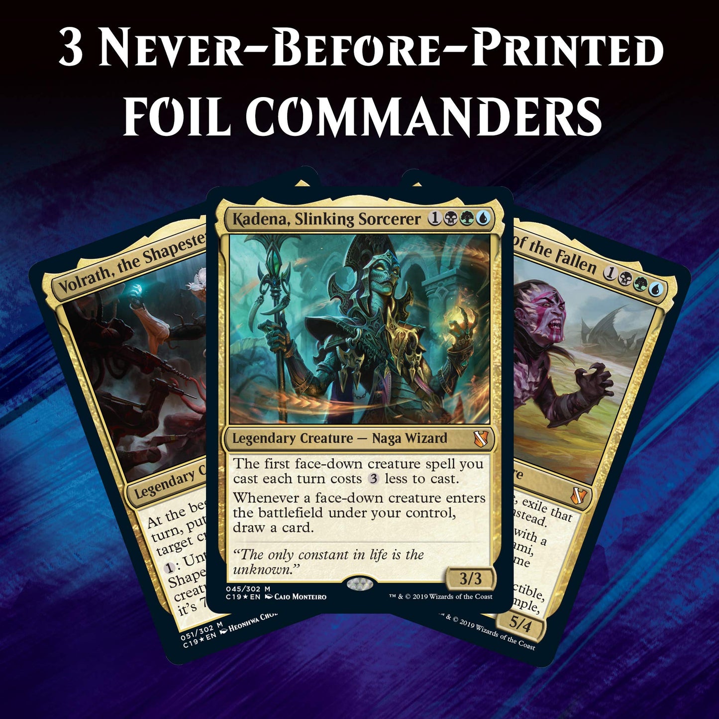 Magic: The Gathering Commander 2019 Faceless Menace Deck | 100-Card Ready-To-Play Deck | 3 Foil Commanders