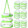 Sherr 6 Pcs Mini Butterfly Habitat Cage Clear Mesh Butterfly Net Cage Container Foldable Terrarium, 6.3x7.1inch