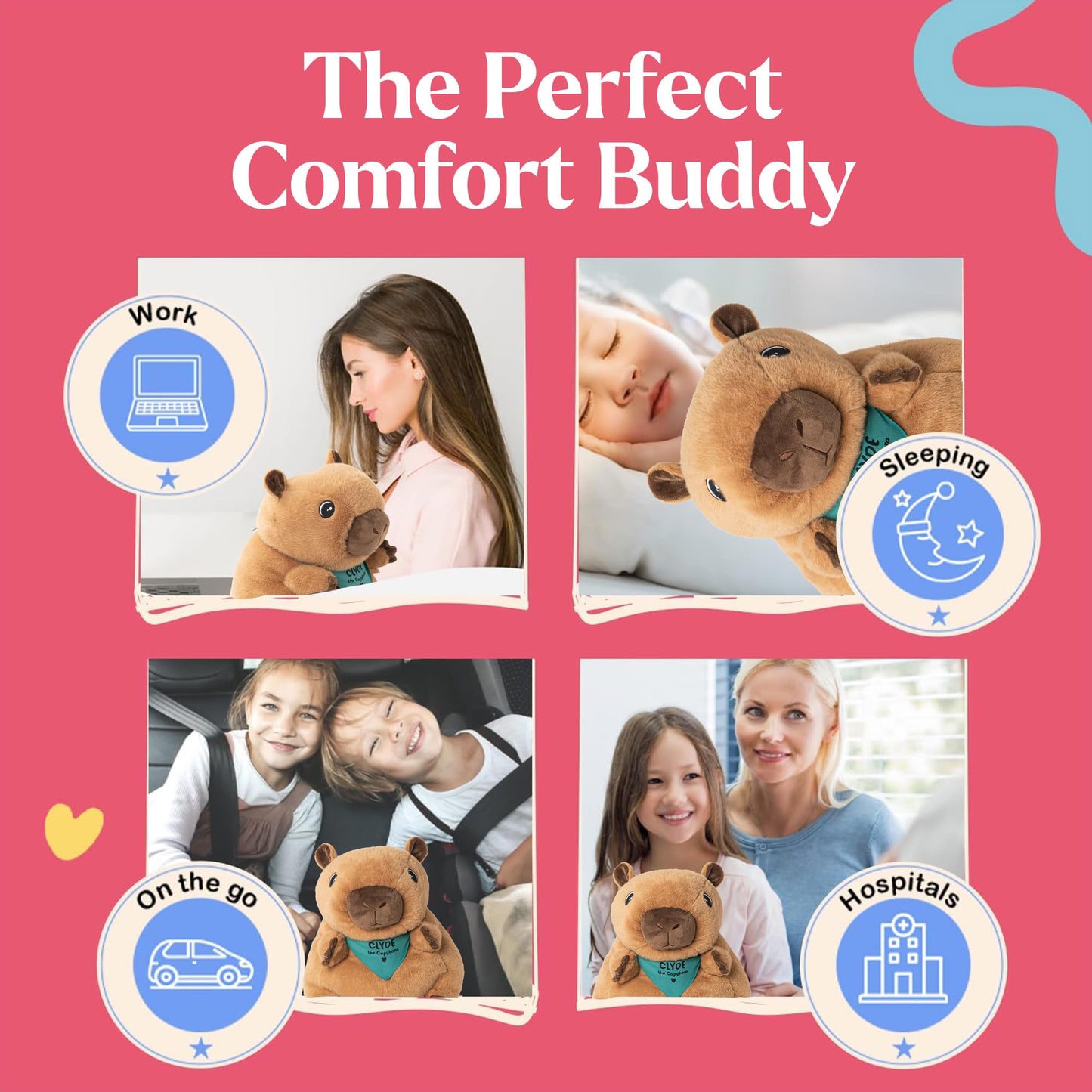 Lilly's Love Weighted Stuffed Animal, 5lb | Sensory Weighted Plush for Kids and Adults | Machine Washable Plushies w/Removable I