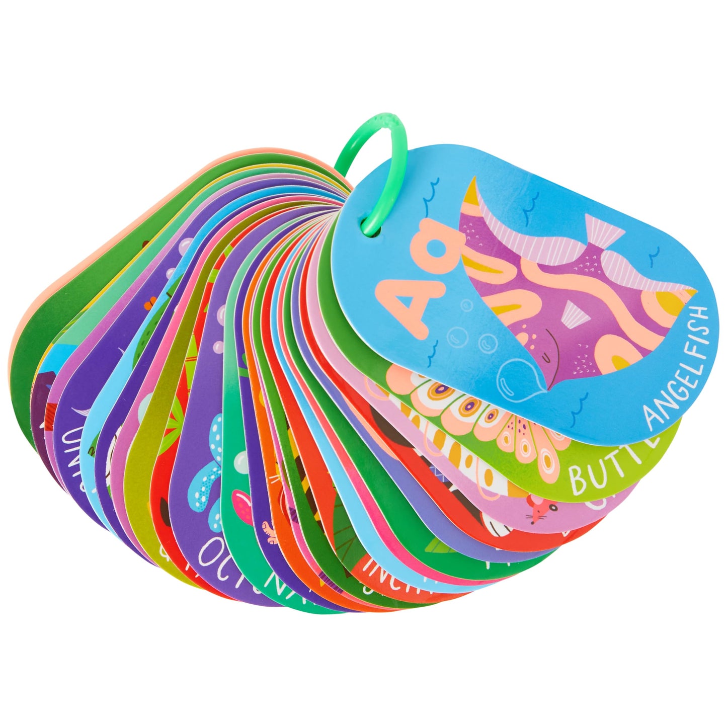 Hello!Lucky for C.R. Gibson: Amazing Animal ABCs Flashcards on a Ring for Kids - Learn On The Go - Makes a Great Gift for Ages 1