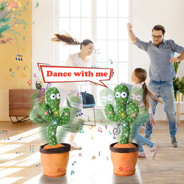 Sanjoin Dancing Talking Cactus Toy For Baby Toddler, Boys Girls Gifts Singing Mimicking Cactus Toy Recording Repeating What You