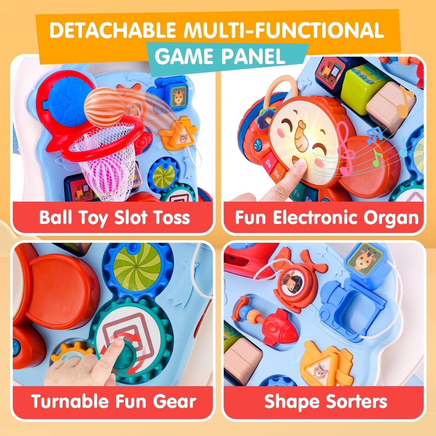 Auntyfey Baby Walker, 3 In 1 Push Walker Baby, Baby Walkers For Girls Boys, Baby Walking Toy For 1 Year Old Learning To Walk, Si