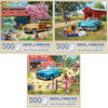 Bits And Pieces - Value Set Of Three (3) 500 Piece Jigsaw Puzzles For Adults - Puzzles Measure 18'X24' - 500 Pc Our Favorite Spot, T Bird Summer, A Stop At The Stables Jigsaws By Artist Kevin Walsh