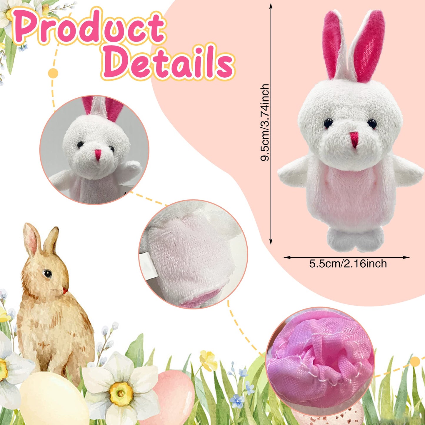 24 Pcs Finger Puppets Set Mini Stuffed Animals Finger Puppet Toys For Storytelling Playing Teaching Shows Playtime Schools Birth