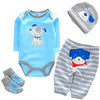 OHIJGN Reborn Baby Dolls Clothes Set - 4 pcs for 17-22" Dolls, Cotton Material