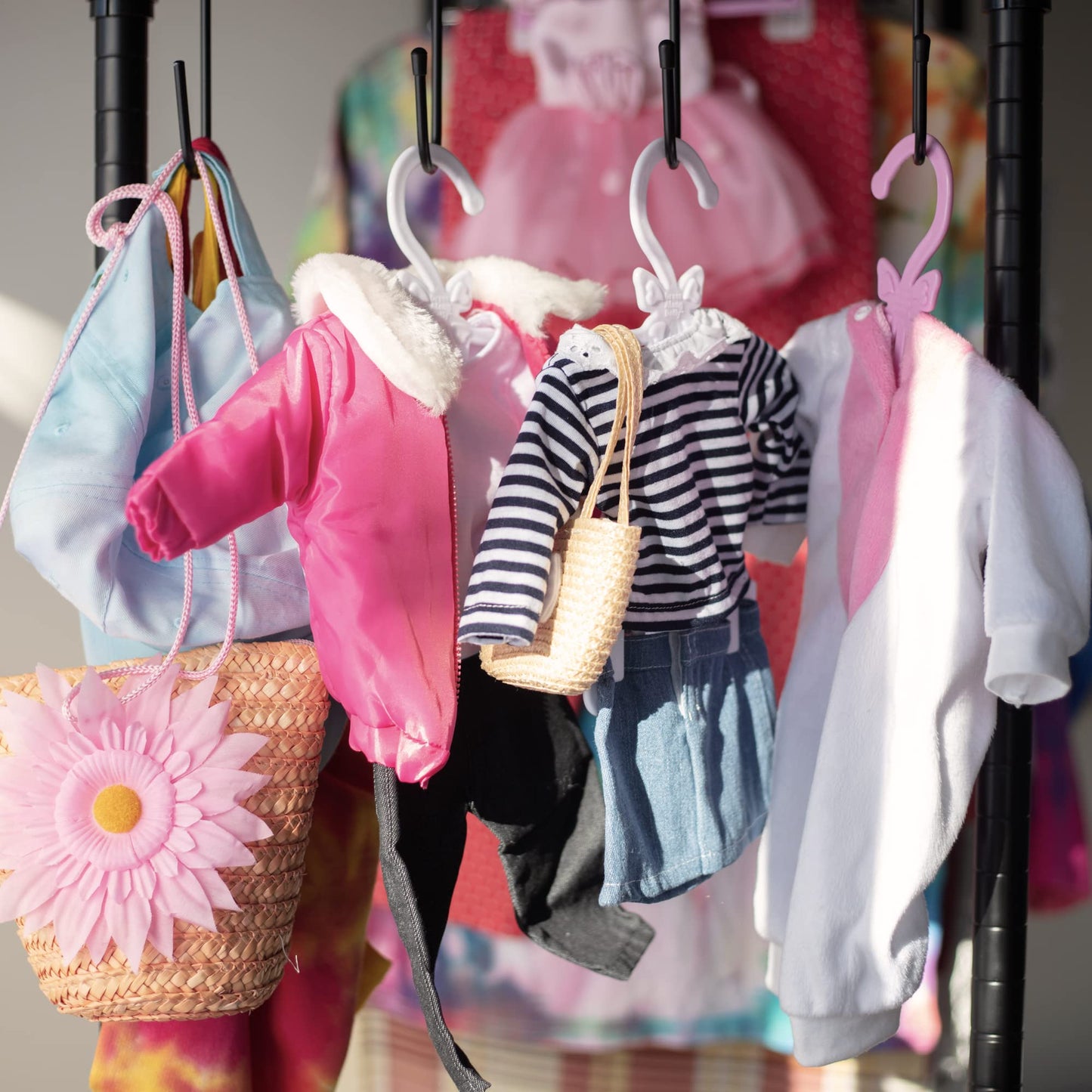 Doll Full-Outfit Clothes Hangers For 18'' Dolls - 12Pk - Unique Design Holds Your Top And Bottom At Once Including Dresses, Pant