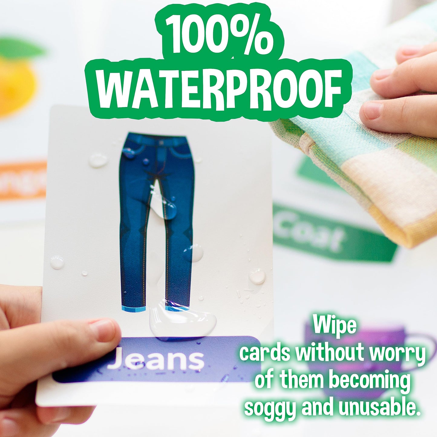 Thick Rip Proof & Waterproof Toddler Flash Cards For Ages 1,2,3,4 Years - (150 Real Images) Alphabet Abc, Colors, Shapes, Numbers, Animals, Body Parts, Lit Letters, First Words By Kinder Scholars