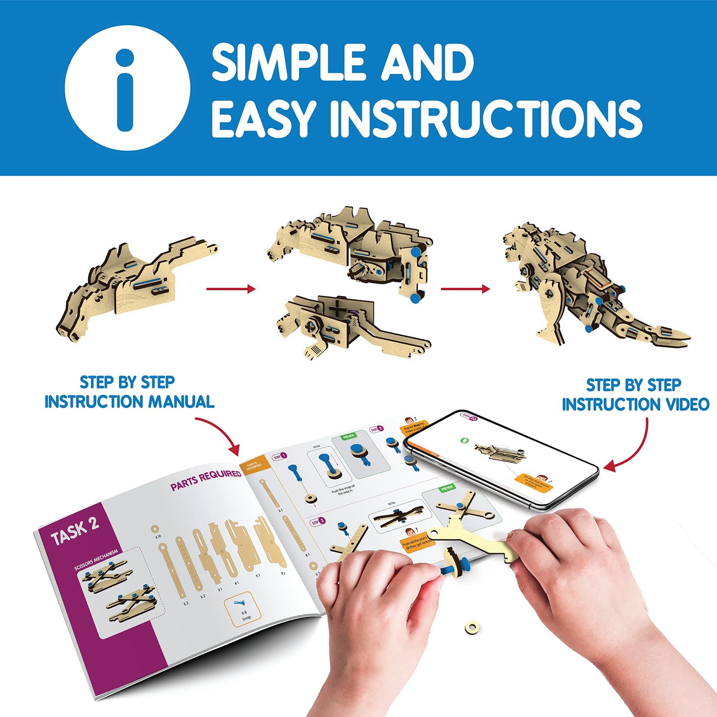Skillmatics Stem Building Toy - Buildables Dinosaur X Robot, Educational & Construction Diy Toy For Ages 10 And Up