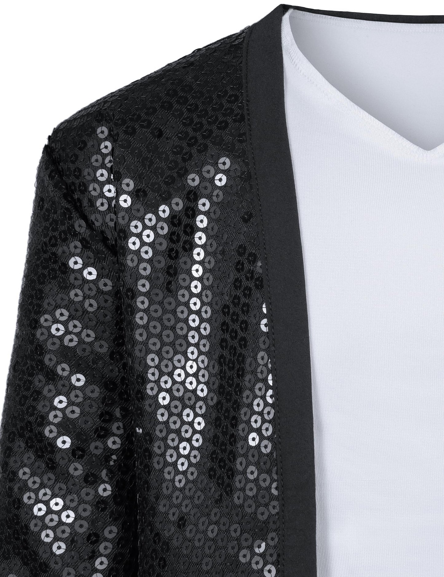 Dance Star Kids Costume For Boys 80S 90S Pop Stage Cosplay Party Halloween Role Play Black 11-12 Years