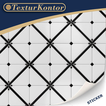 3 Sheets Self Adhesive Floor Tiles For Dollhouse 1:12 Scale (Tile Pattern Sanssouci)